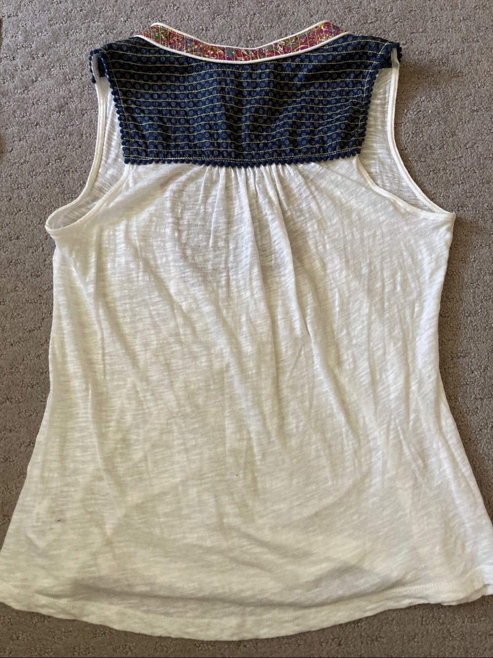 Akemi + Kin boho Evie embroidered tank top, Medium. - Picture 3 of 7